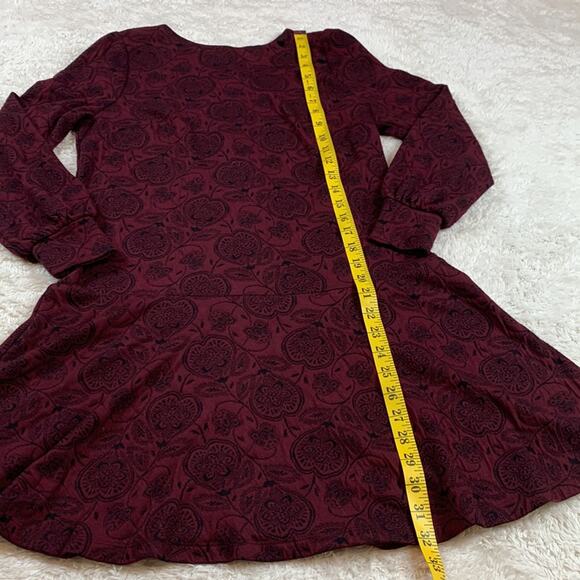 Ann Taylor Loft patterned long sleeved drop waist dress, size sp - Picture 5 of 11